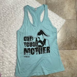Fitness Tee Co “One Tough Mother” Racerback Workout Tank Top